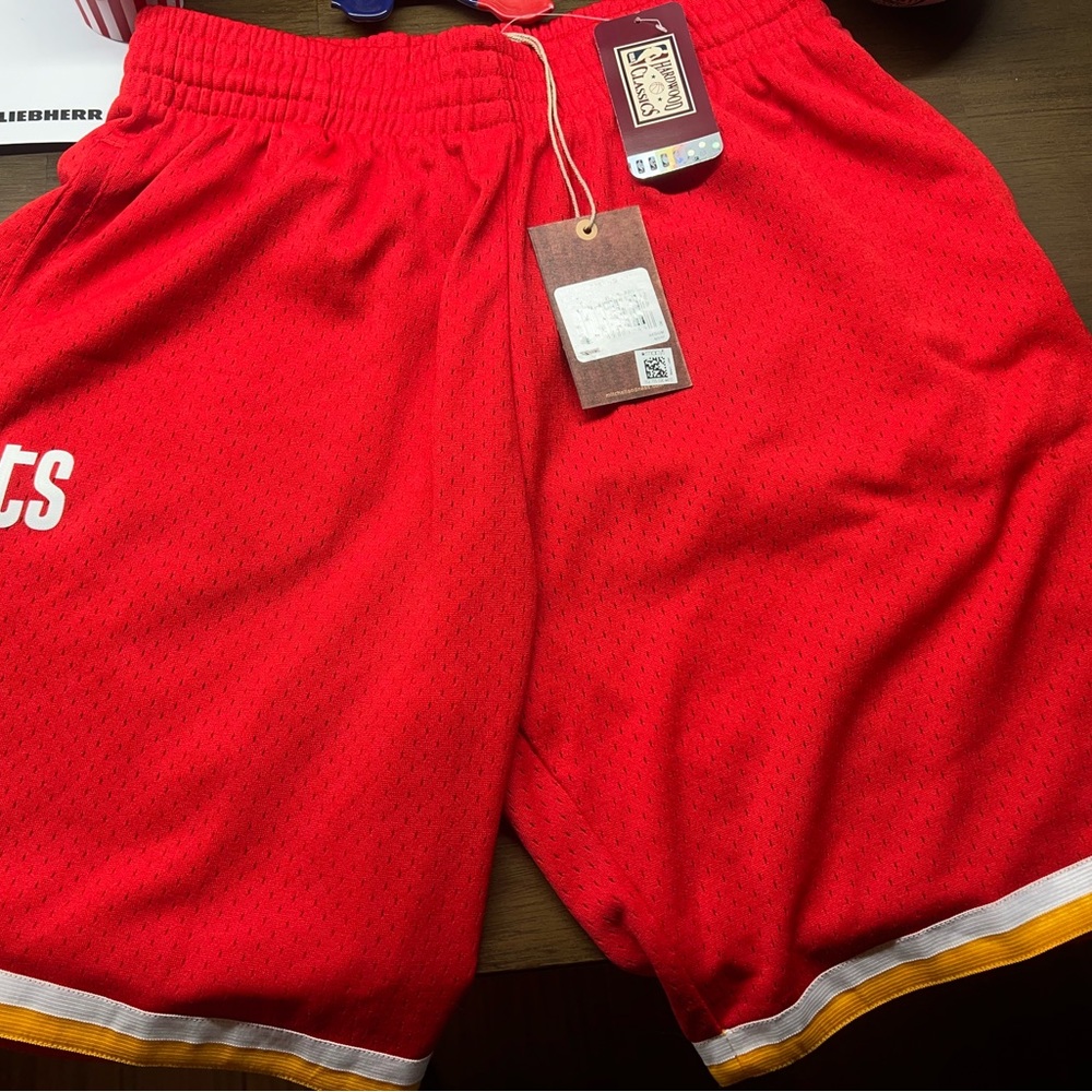 Mitchell&Ness NBA Swingman Shorts, iconic Houston Rockets road colors of 1993-94